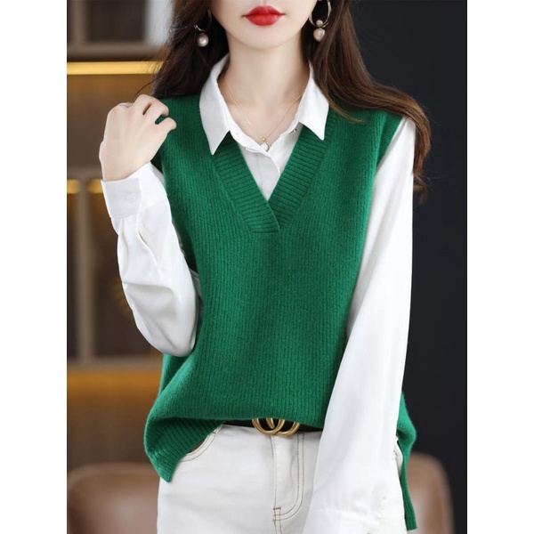 Vest Rompi V-neck Wanita Atasan Wanita