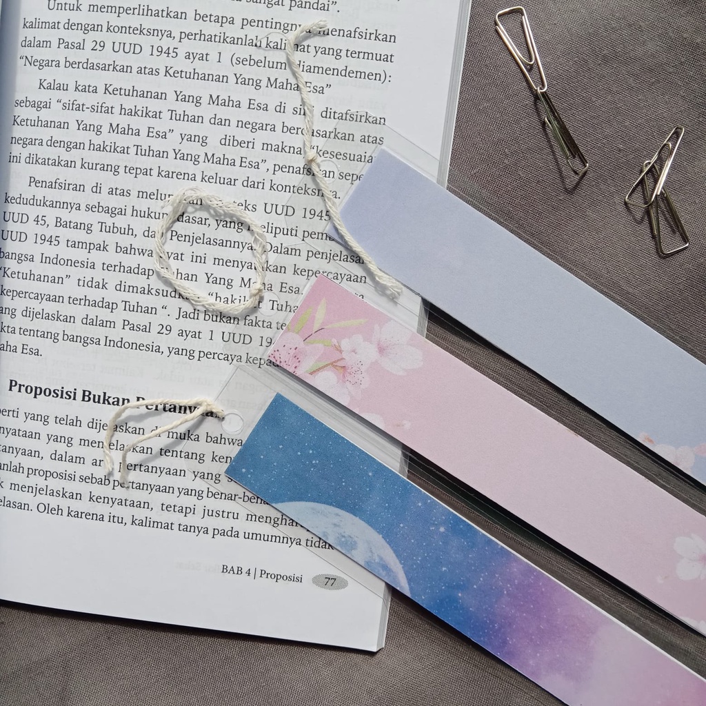 

Paket Hemat Bookmark Penanda Pembatas Buku Lucu 5pcs
