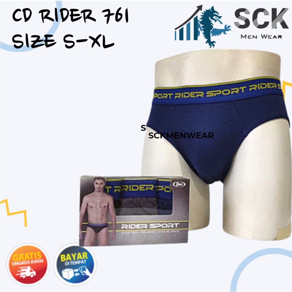 [ISI 3] Celana Dalam Pria RIDER 761 Sport Man Aneka Warna / CD R761 / Pakaian Dalam Laki-Laki - sckmenwear GROSIR