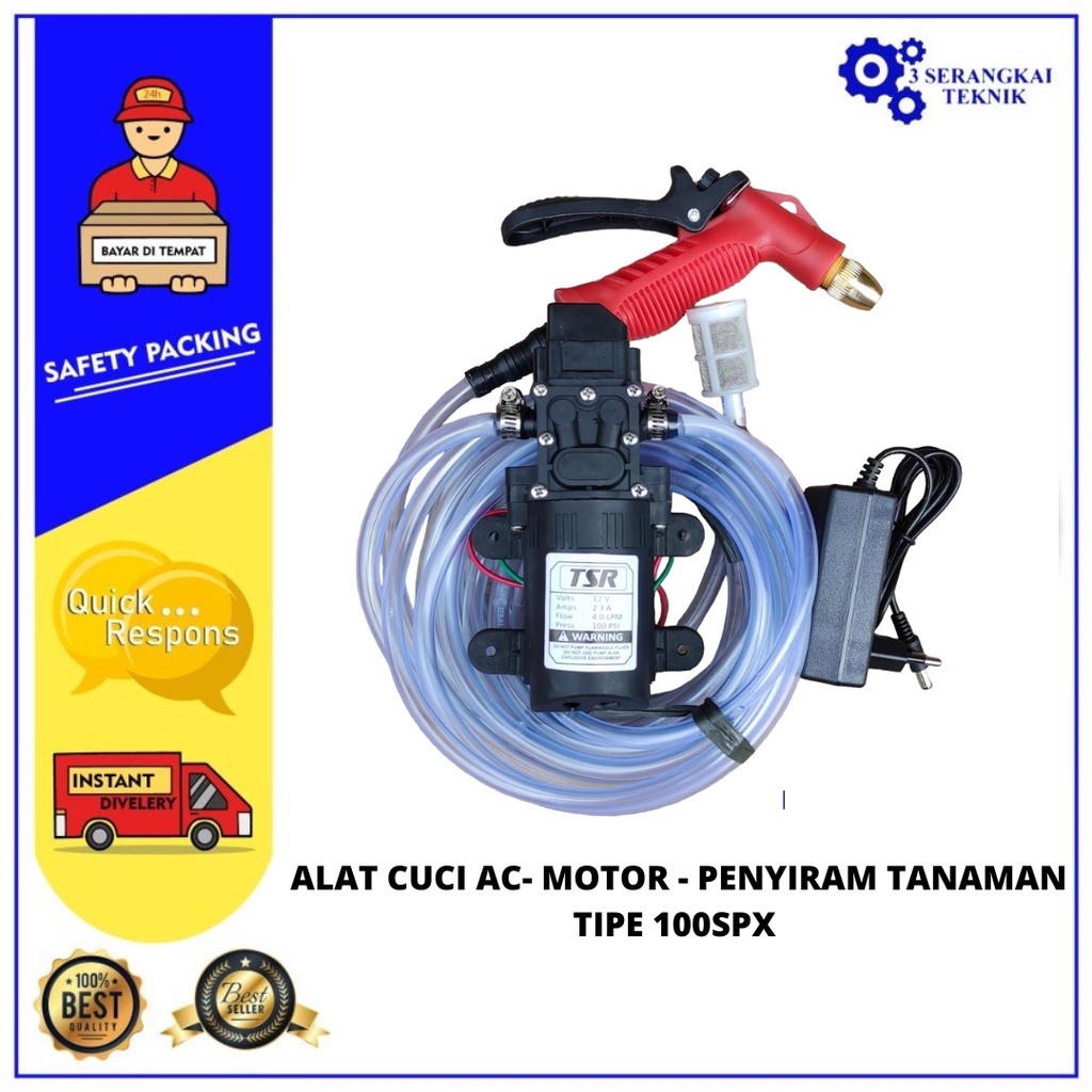 Alat Cuci AC Stim Motor Penyiram Tanaman Tipe 100SPX 100 Psi