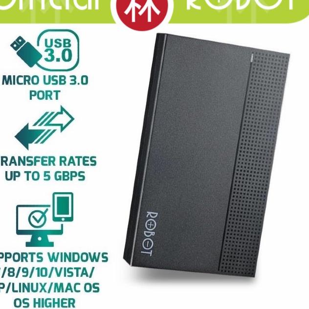 ▼ Robot RSHD10 2.5 Inch SATA External Hard Drive Enclosure USB 3.0 ☑