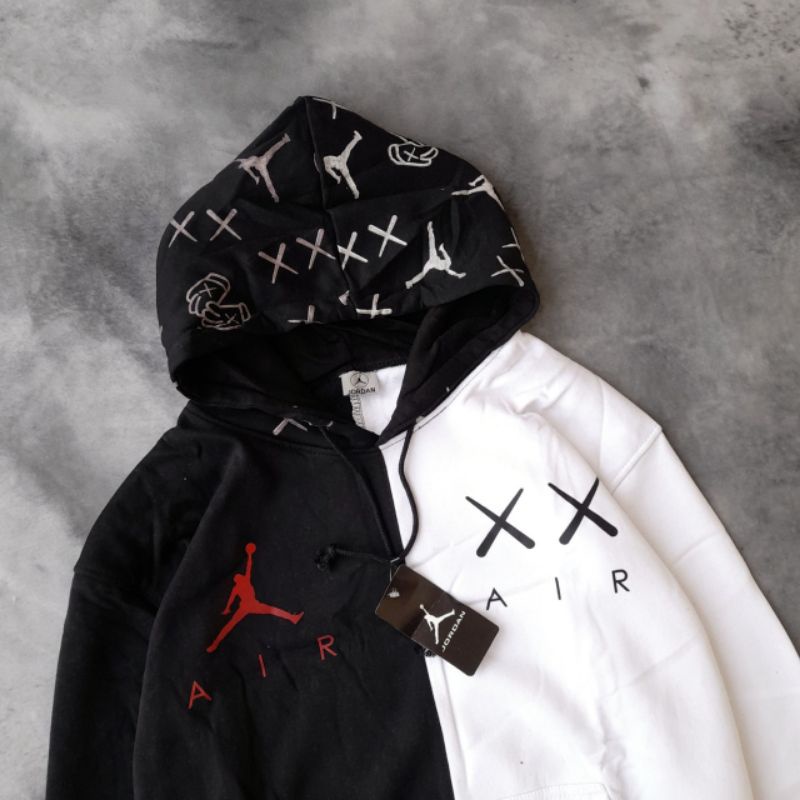 SWEATER HOODIE JORDAN XX KAWS PREMIUM HITAM PUTIH AUTHENTIC