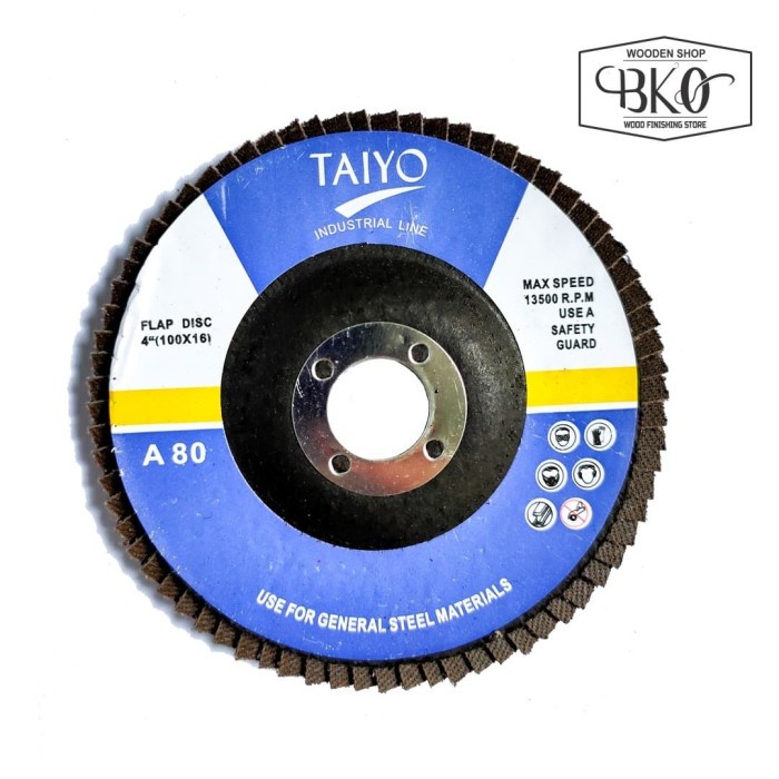 Terlaris Taiyo Gerinda Amplas Susun 4 Inch Mata Gurinda Amplas Taiyo Flap Disk