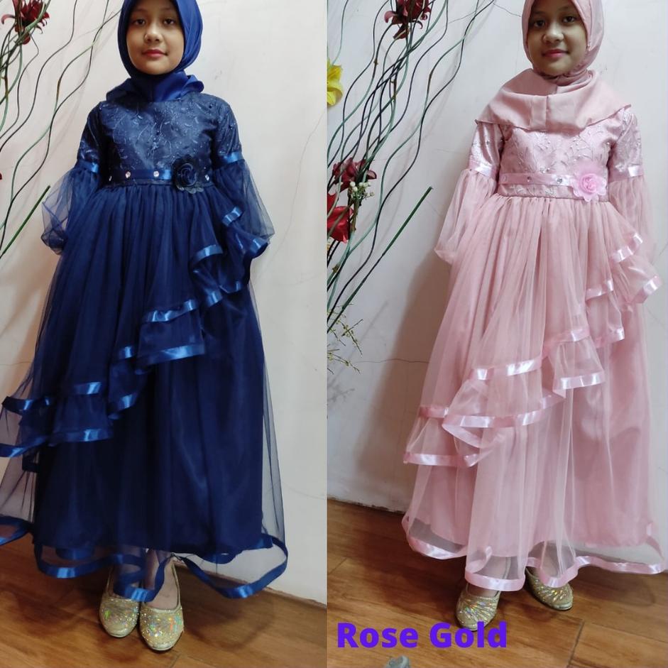 Bisa COD { MODEL BARU ITSME.COLLECTION }  BAJU PESTA ANAK / GAUN PESTA ANAK MUSLIM  GAMIS PESTA ANAK