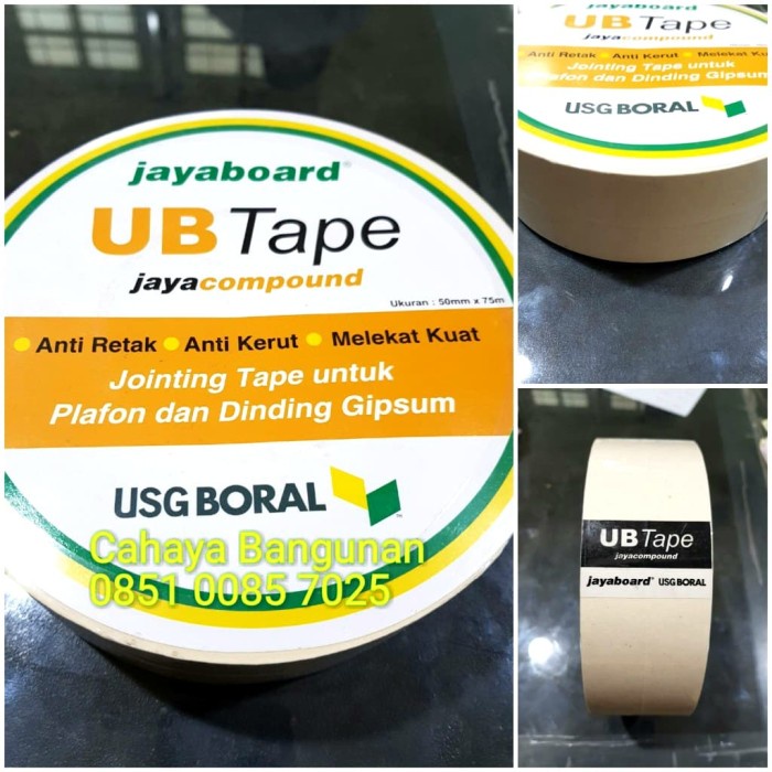 Terlaris Jayaboard Ubtape Jointing Paper Ub Tape Lakban Kassa Kompon Gipsum
