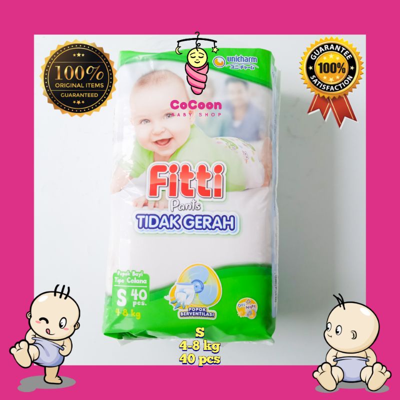 Popok Bayi Unicharm Fiti Fitti Pants S40 S 40 Tipe Celana