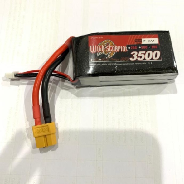 

Unik Wild Scorpion WS 3500mah 2S 7.4V 35C Li-Po Battery Diskon