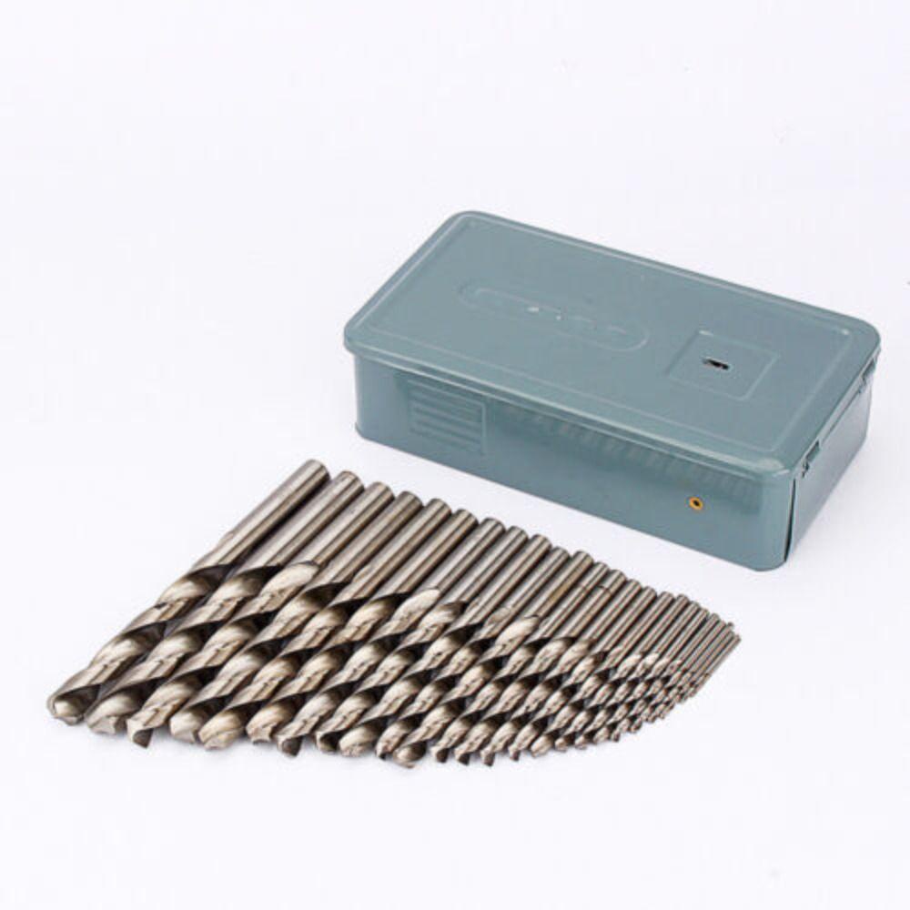 Solighter 25Pcs Set Mata Bor Putar HSS Spiral Woodworking Rotary Milling Cutter Set