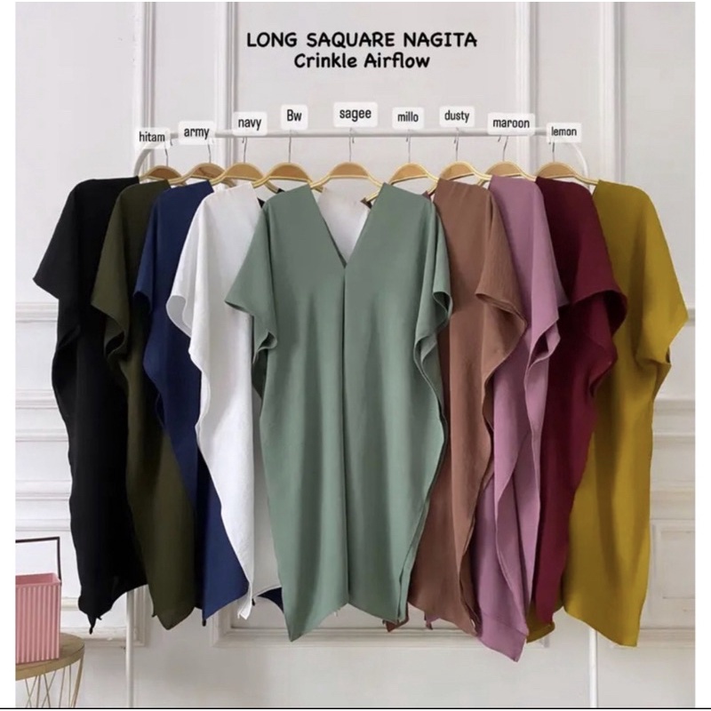Atasan nagita long square / atasan long square / atasan nagita / long square / atasan na hitam long 