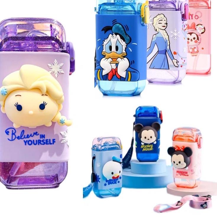 ♘ botol minum disney square 3D bottle botol minum anak ۝