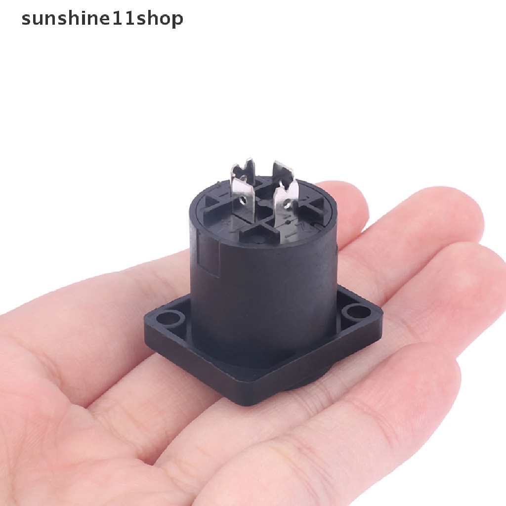 Sho 5pcs Konektor Soket Jack Female Konverter Pengeras Suara Audio Untuk PA Amplifier N