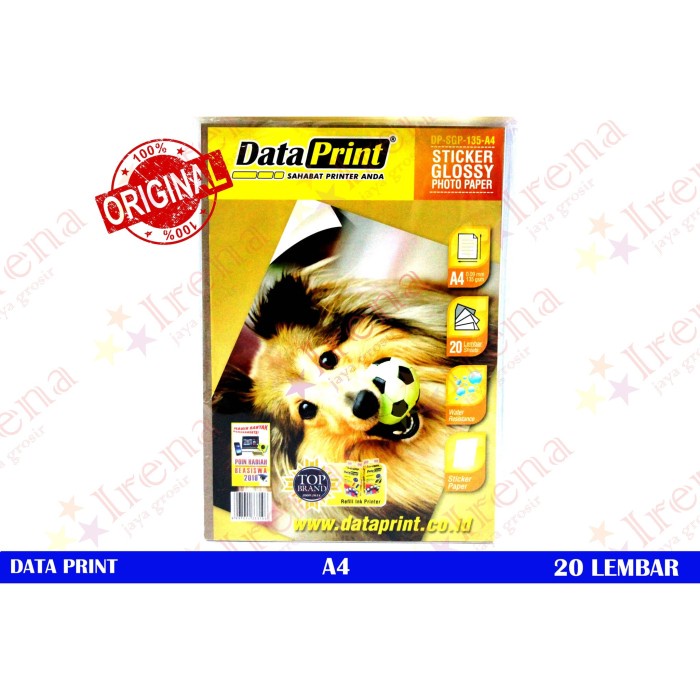 Terlaris Data Print Sgp 135 A4 Sticker Glosy Kertas Foto Stiker 135 Gram