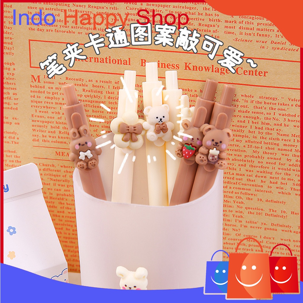 

⭐️ ⭐️Pulpen Karakter Beruang Pena Sekolah Lucu Pen Korea