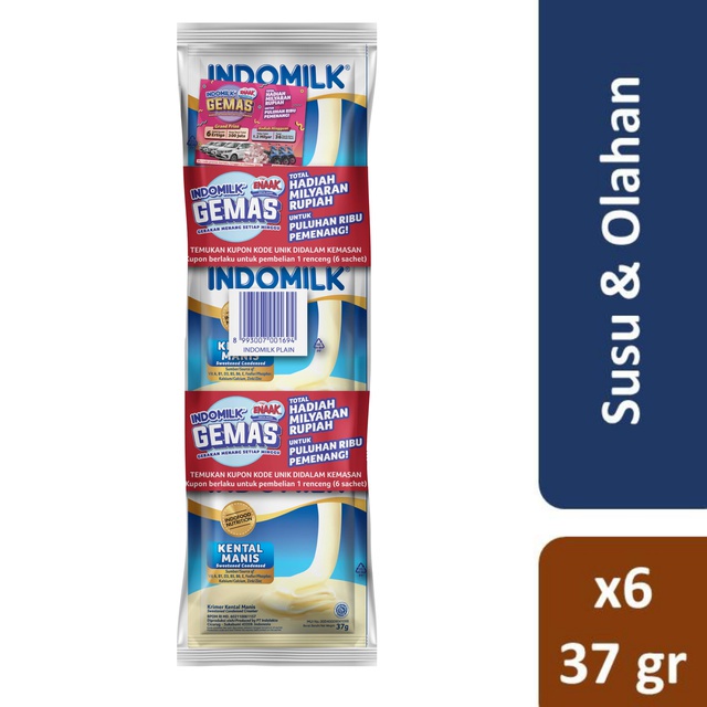 

Indomilk Kental Manis Putih Sachet 6x37gr