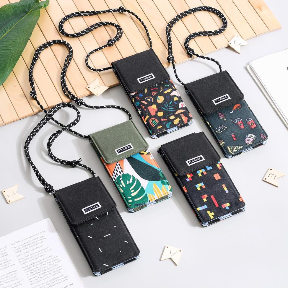 TERBAIK Dompet HP ID Card Holder Hanging Phone Wallet Kalung Gantung Leher Multifungsi Wanita Pria M