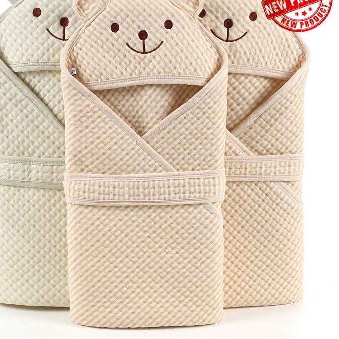 ✨SHOPEE MALL✨ LM-0063 Selimut Bayi Dengan Topi Lembut Tebal - Selimut Hoodie Bayi Motif Lucu Kualita