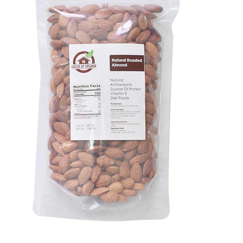 

☊ Natural Roasted Almond (Panggang) 500 Gr ❊