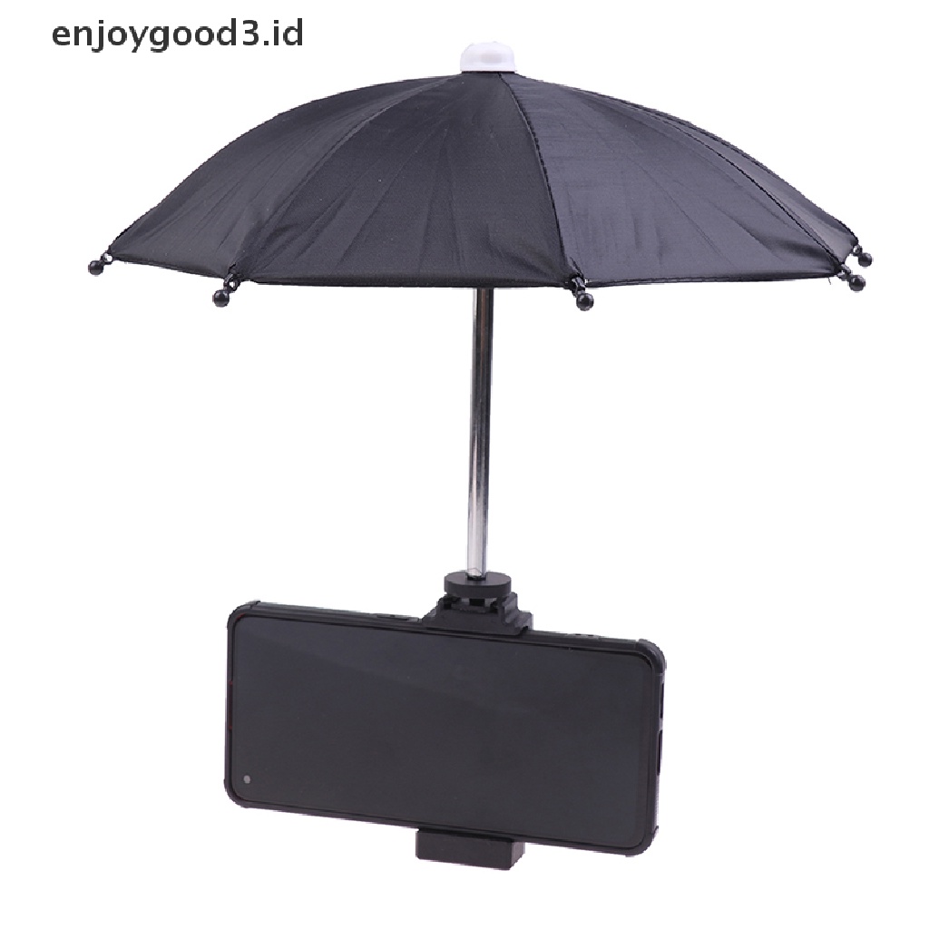 【 Rready Stock 】 Waterproof Portable Mini Mobile Phone Holder Locomotive Umbrella Bike Umbrella （ ID ）