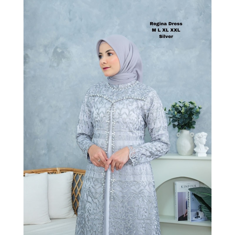 AZURAH SCRAF // GAMIS MODERN / GAMIS REGINA KEBAYA WISUDA MODERN / DRESS PESTA BROKAT / GAMIS KONDANGAN TERBARU BAHAN TILE MIX VELVET / DRESS KEBAYA PAYET MEWAH /GAMIS PAYET MODERN