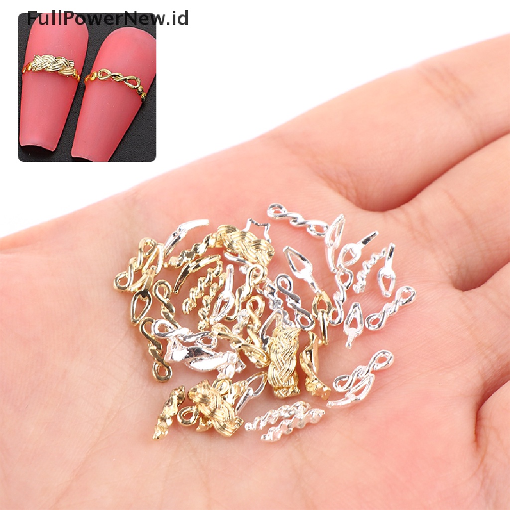 Power 10/20Pcs Rantai Logam Emas Perak Jepang Korea Nail Art Dekorasi DIY Alat Kuku ID