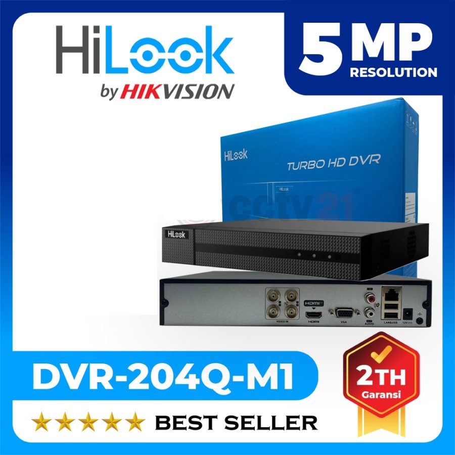 DVR-204Q-M1 DVR HILOOK 5MP by Hikvision 4CH / 4 CHANNEL - SURABAYACCTV.ID