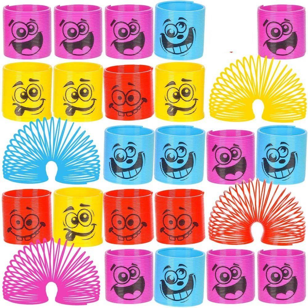 Nickolas1 Spring Coil Mainan Permainan Lucu Classi Magic Mainan Puzzle Lucu Mainan Pesta Ulang Tahun Novelty Spring Rings Mainan Pegas Plastik