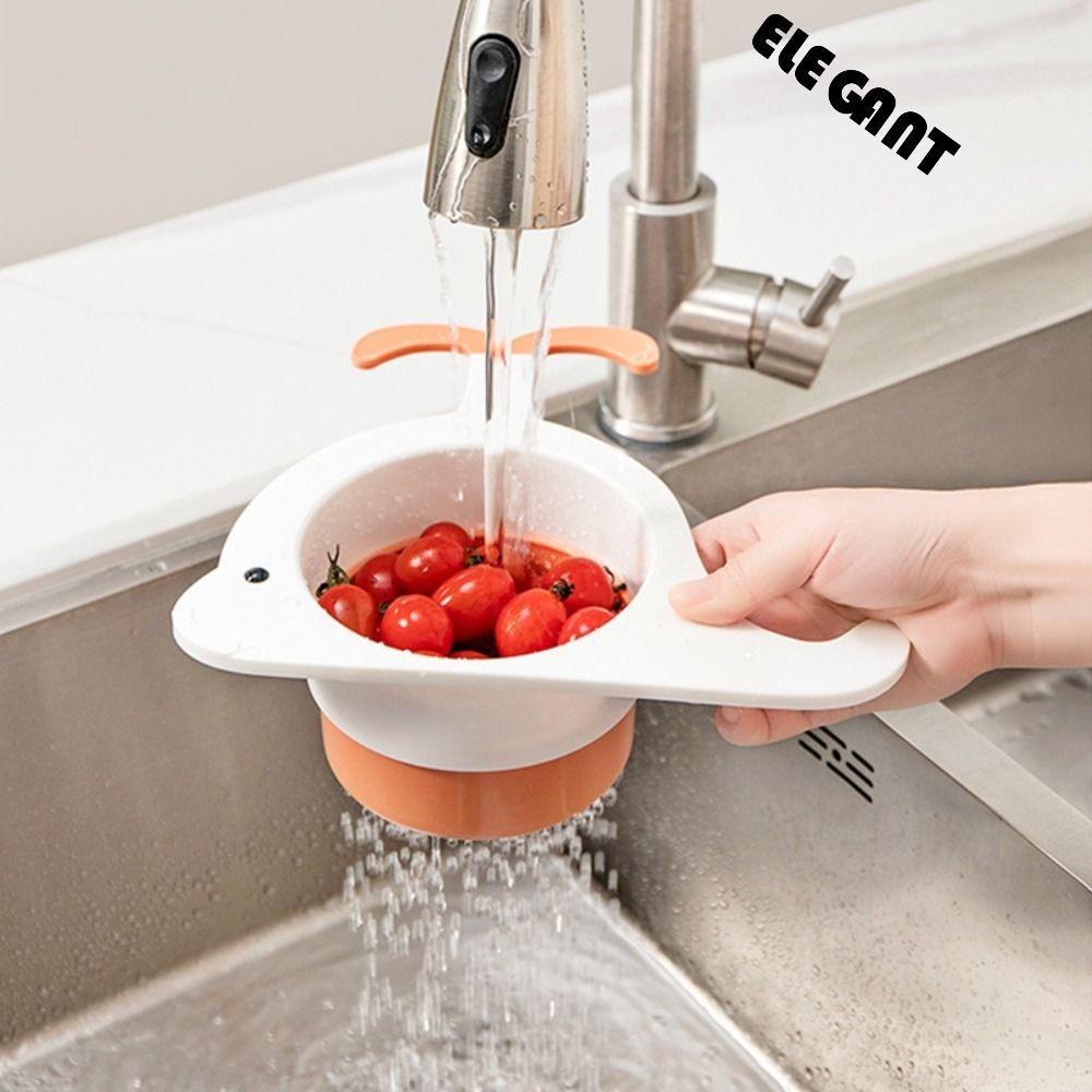 [Elegan] Drain Rack Dapur Keranjang Penyimpanan Hemat Ruang Draining Drying Corner Shelf