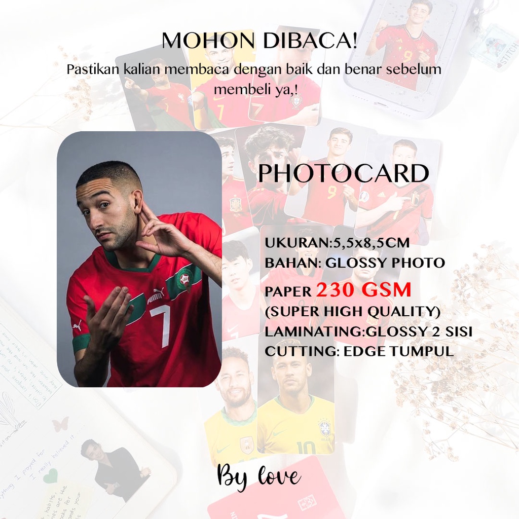 (READY STOCK) PHOTOCARD WORLD.CUP QATAR/EURO 2024/PIALA _DUNIA 2022/SEPAK BOLA SPANYOL/ARGENTINA/BELGIUM/PORTUGAL/SOUTH KOREA/ENGLAND/FRANCE/BRAZIL/RONALDO/MESSI/GAVI/SON/NEYMAR