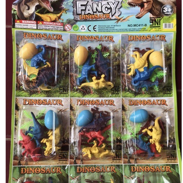 mainan binatang karet dinosaurus / mini figure dinosaurus / hewan karet / mainan anak murah