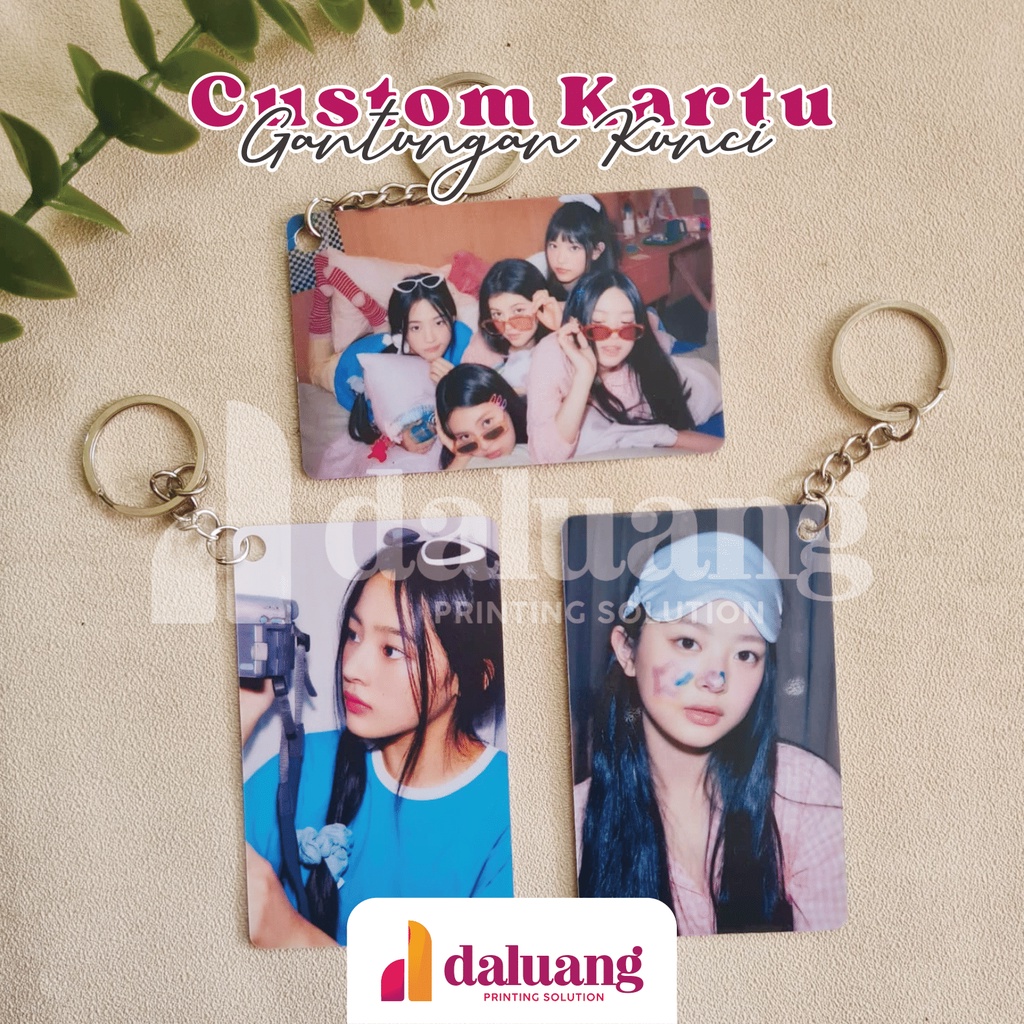 Gantungan Kunci Custom Kartu PVC Desain Suka-suka