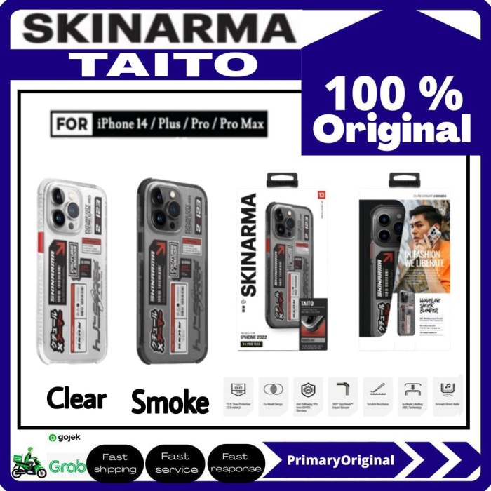 Original Case iPhone 14 Pro Max 14 Pro Skinarma Taito Case - Clear, iPhone 14 Pro