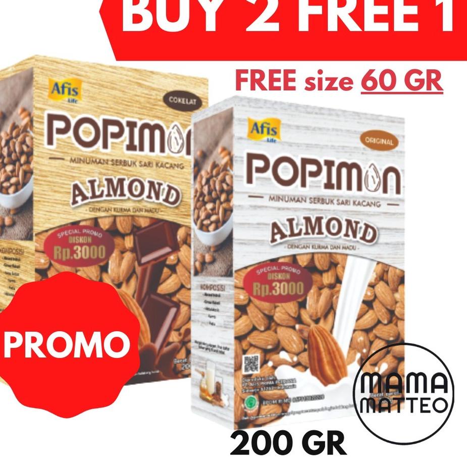 

HOT Product AFIS POPIMON Sari Bubuk Almond Umum Minuman kesehatan keluarga / Susu Afislife Original Chocolate grosir