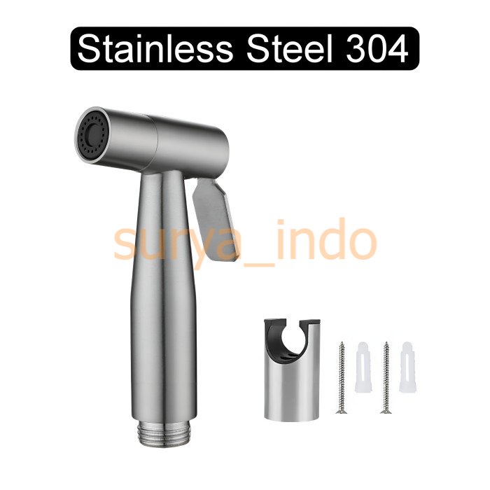 KEPALA BIDET STAINLESS DUDUKAN SHOWER CEBOK JETSPRAY JETSHOWER SILVER