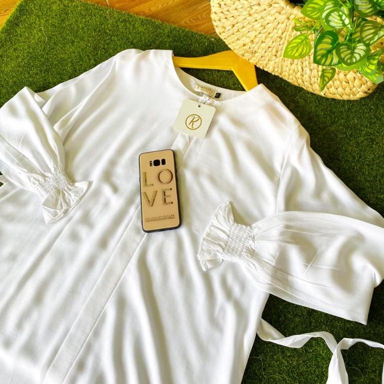 RECOMENDED Jasmin gamis abaya polos katun rayon twill