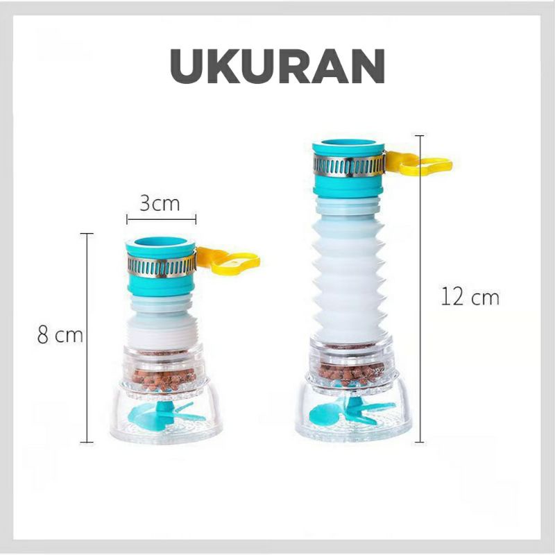 Sambungan Kran Air | Saringan Kran Air | Sambungan Kran Air FLEXIBLE Filter Air Anti Splash | Keran Filter