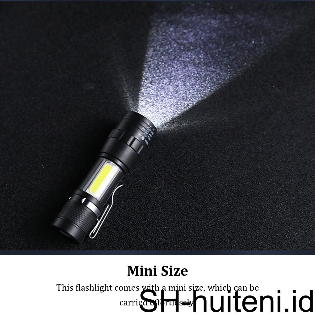 Huit Senter Camping Rechargeable Torch Charging Hiking Aksesoris Perangkat Pencahayaan Serbaguna Senter Mini