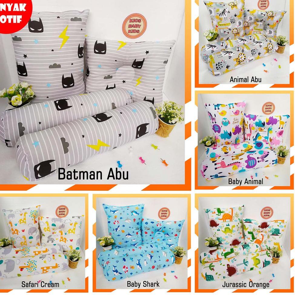 BEST SELLER Bantal Bayi Set Guling (1 Bantal + 2 Guling) - Set Bantal Guling Bayi ANTI BENJOL & GATA