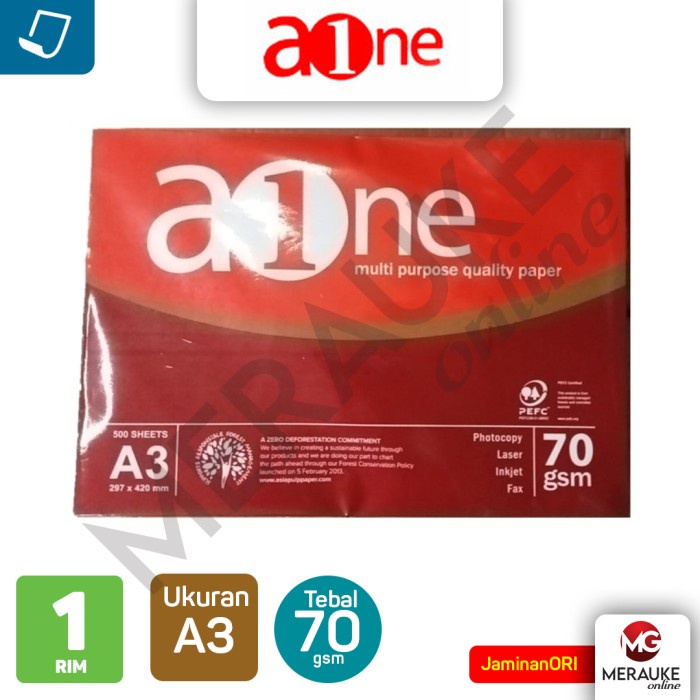 

Terlaris Kertas Hvs Aone A3 70Gsm Isi 500 Lembar
