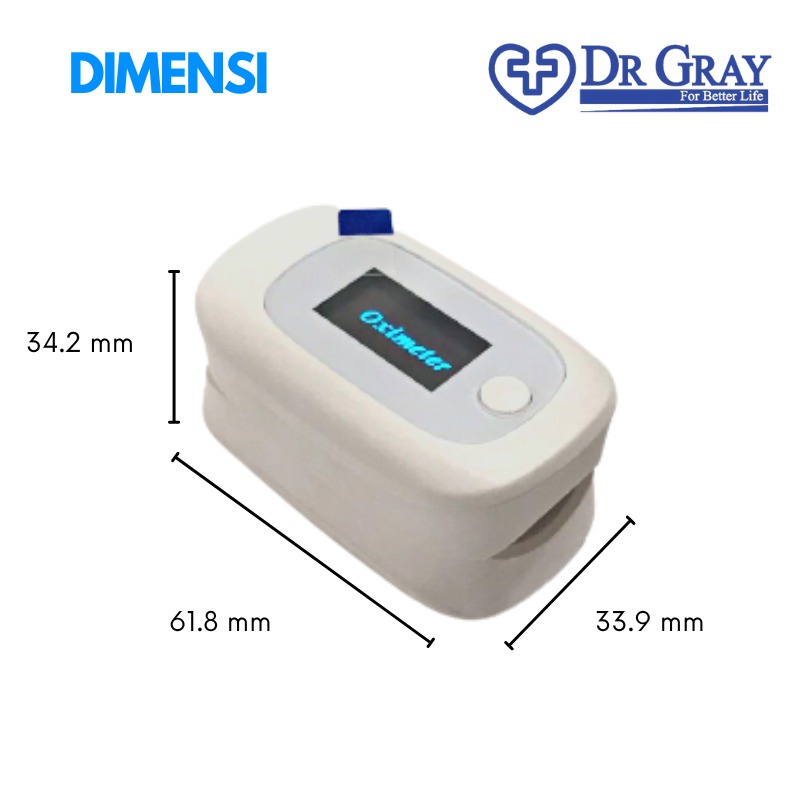 Pulse Oximeter Dr Gray Finger Clip OX302 - Alat Ukur Kadar Oksigen