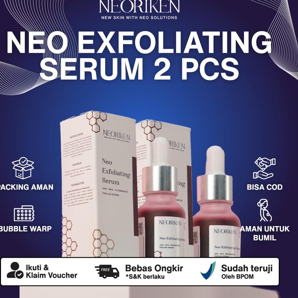 ☋ NEORIKEN - Exfoliating Serum AHA BHA Niacinamide Peeling Serum 15ml - Neo Exfoliating Menghilangka