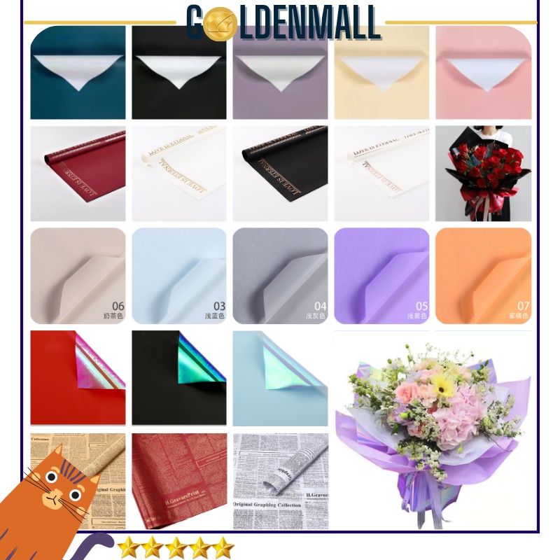 Flower Wrapping Paper Dua Warna Kertas Buket Bunga Florist Cellophane Double color Ecer KB6204