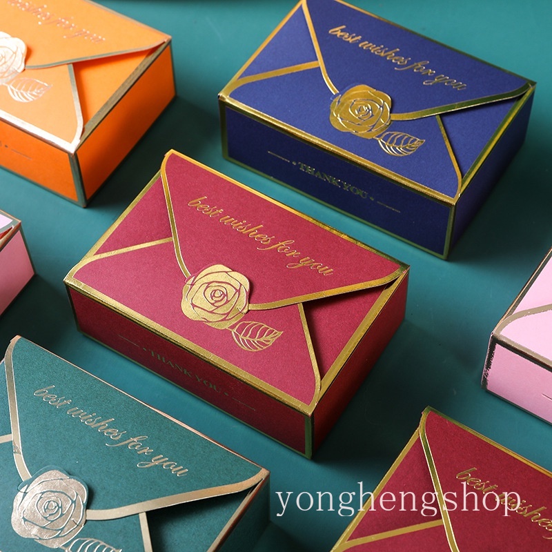 Kotak Kemasan Permen / Cokelat / Kue Kering Motif Bunga Mawar Perunggu Gaya Retro Eropa Untuk Pesta Ulang Tahun