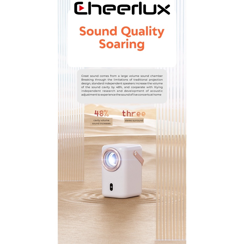 Proyektor CHEERLUX C20 ANDROID Projector 850 ANSI Auto Focus Digital