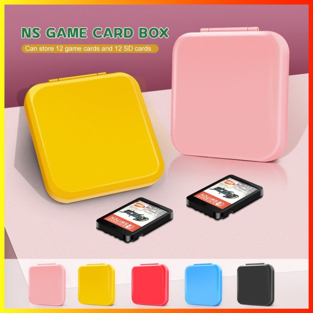 Simple Colourful Nintendo Switch Game Card Cartridge Box Case 12 in 1