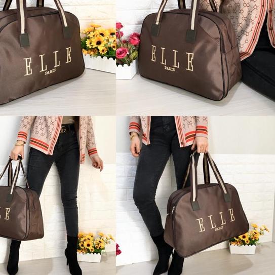Termurah⭐️TAS WANITA PRIA TRAVEL BAG ELLE TAS KOPER IMPORT BATAM TAS GYM