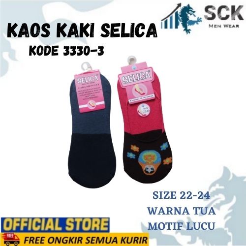 Kaos Kaki Wanita SELICA 3330-3 Tumit MOTIF / Kaus Kaki Perempuan