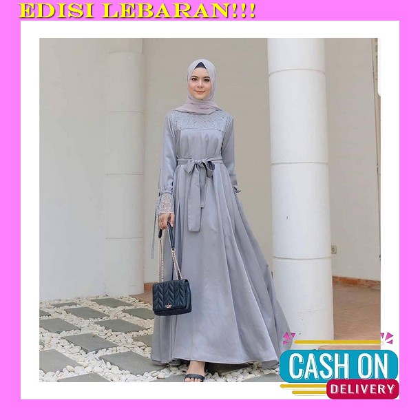 Aurora Dress Gamis Wanita Dewasa Terbaru 2022 Elegan Gamis Remaja Kekinian Viral Gamis Modern Lebara