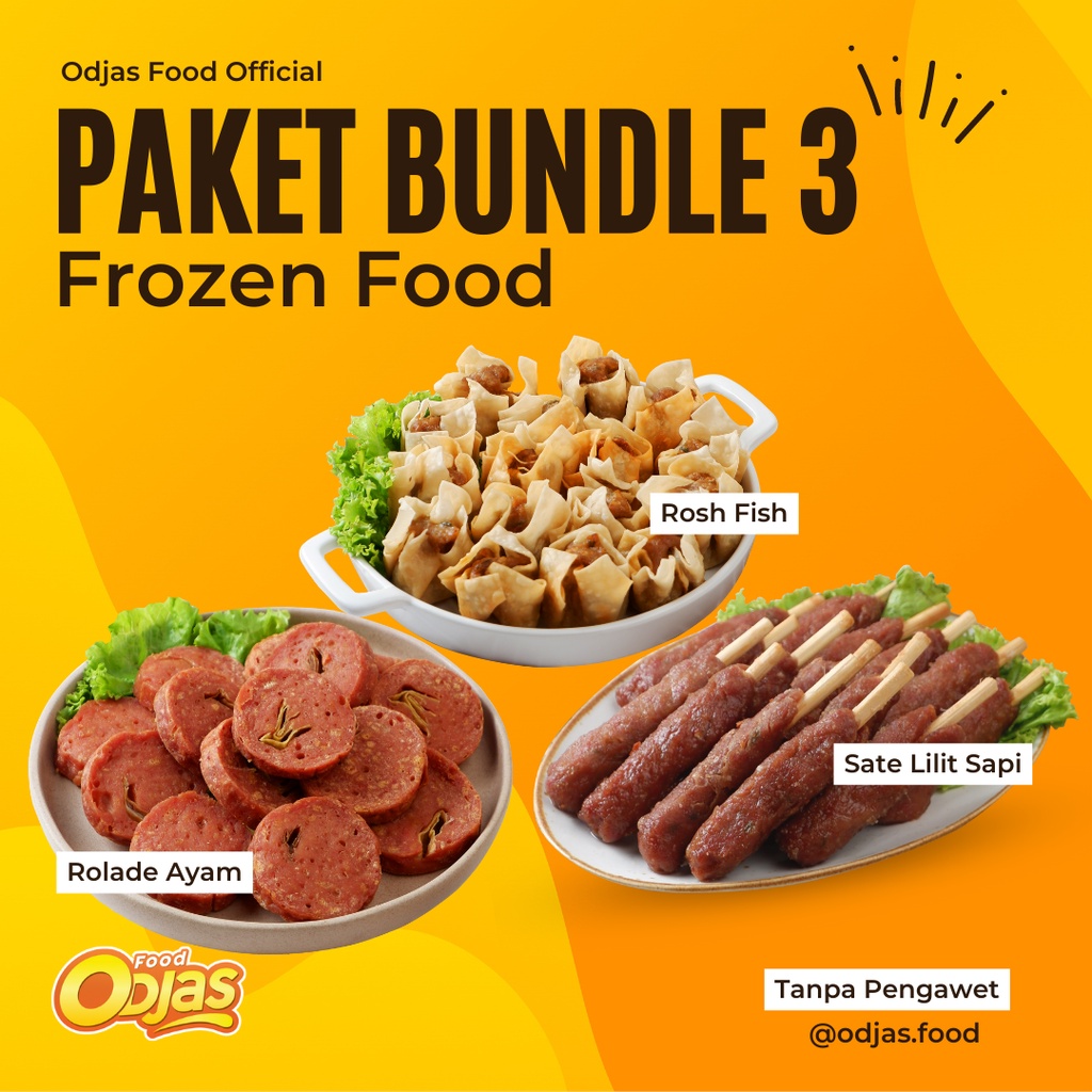 

Paket Bundle Frozen Food Sate Lilit Sapi Rolade Ayam Rose Fish Odjas Food 300 gram