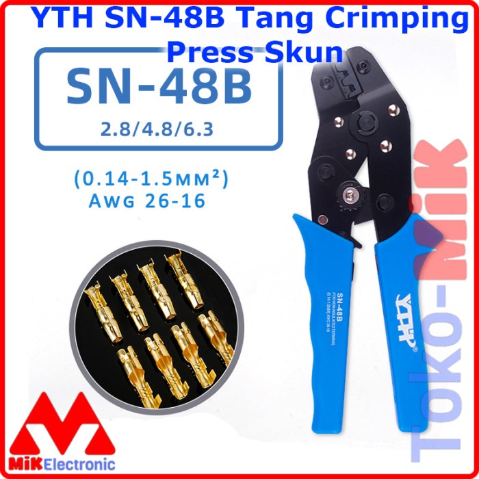 Crimping Tang Crimping Press Skun Ratchet Yth Sn-48B