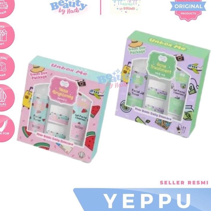 ❆ [READY] PAKET SKINCARE YEPPU YEPPU BY KIYOWO SET BOX TRAVEL SIZE  HALAL ✰